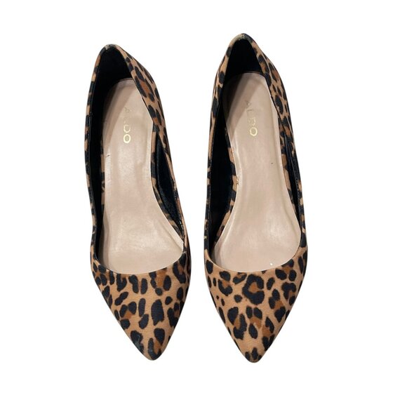 Aldo‎ Leopard Print Block Heel Pointed Toe Pumps Size 7 - Picture 7 of 10